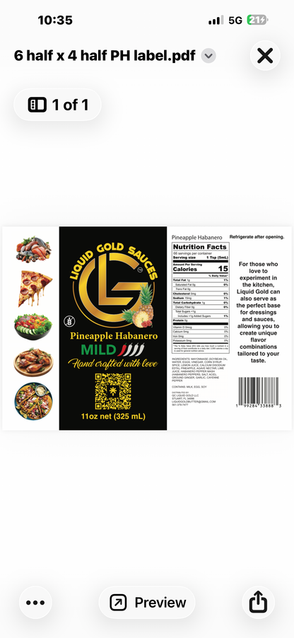 Liquid Gold Pineapple Habanero – Sweet Heat Done Right!